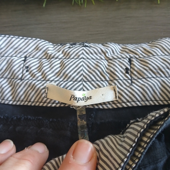 Papaya Linen Black Wide-Leg Pants Nwot Size Small - Picture 5 of 9